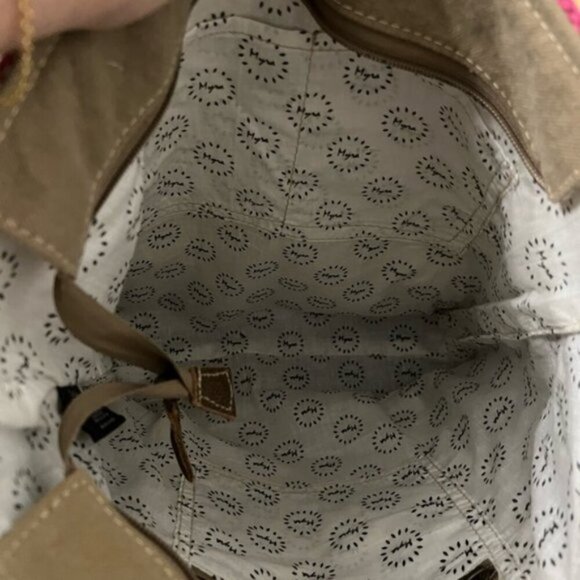 Myra Exuberant Spirit Shoulder Bag Tote NWT Cowhide Canvas Boho - Picture 6 of 7